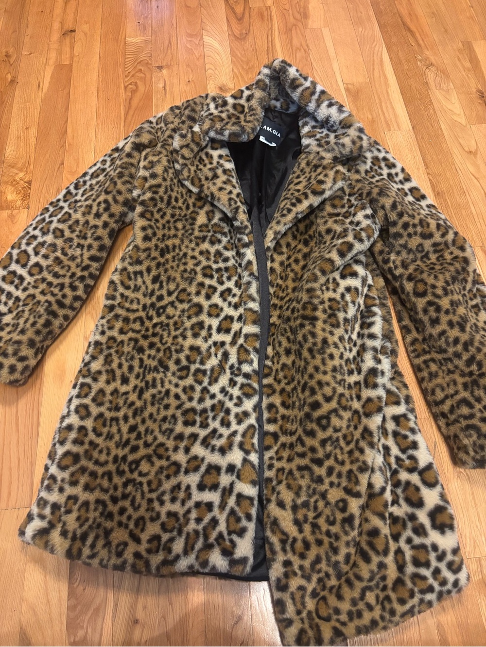 I.AM.GIA Leopard Print Faux Fur Coat in Brown & Black